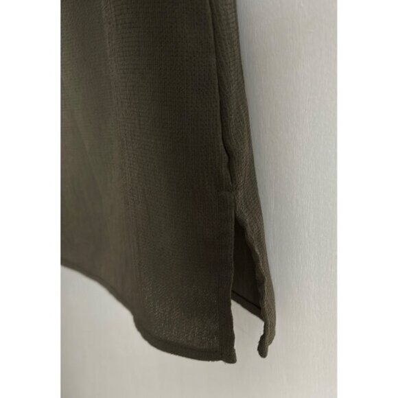 Liz Claiborne Career Women Olive-Green Short Sleeve Blouse Size S - Picture 5 of 5